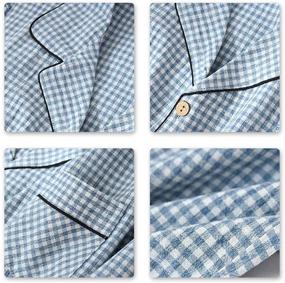 img 1 attached to Cotton Pajama Sleepwear Stripe Sleeve Men's Clothing