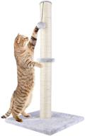 🐱 dimaka 29-inch tall cat scratching post: sisal rope claw scratcher, soft plush covering logo