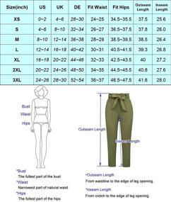 img 2 attached to 👖 Stylish & Flattering: GRACE KARIN Women's Paper Bag Waist Slim Fit Pants for Office & Casual Wear