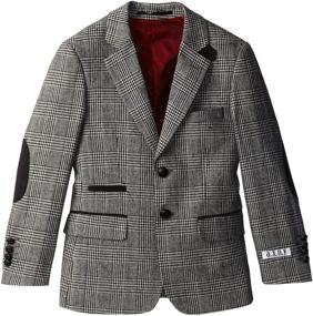 img 3 attached to 🧥 Warm and Stylish: a.x.n.y Big Boys' Wool-Blend Plaid Blazer
