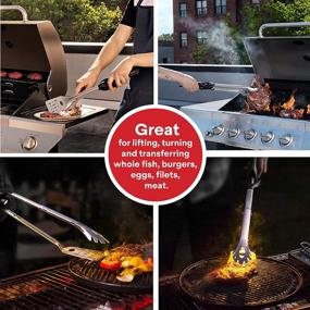 img 1 attached to 🍖 ChefGiant 6-in-1 BBQ Grill Utensils Set with LED Light - Heavy Duty Stainless Steel Spatula & Tongs, 18" Long - Ideal for Camping and Barbecue Grilling