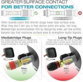 img 2 attached to Enhance Your Audio Experience with Mediabridge Banana Plugs - Durable 24K Gold-Plated Connectors - 2 Pair/4 Banana Plugs (Part# SPC-BP2-2)