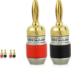 img 4 attached to Enhance Your Audio Experience with Mediabridge Banana Plugs - Durable 24K Gold-Plated Connectors - 2 Pair/4 Banana Plugs (Part# SPC-BP2-2)