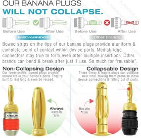 img 3 attached to Enhance Your Audio Experience with Mediabridge Banana Plugs - Durable 24K Gold-Plated Connectors - 2 Pair/4 Banana Plugs (Part# SPC-BP2-2)