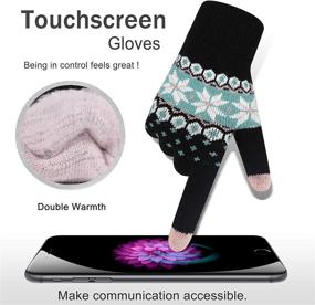 img 2 attached to 🧤 HÖTER Women's Winter Wool Touchscreen Gloves - Warm Thermal Lining with Elastic Cuff