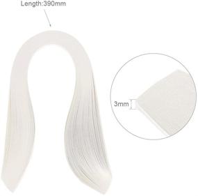 img 2 attached to 📚 Walfront 600 Stripes DIY Quilling Paper: Pure Color Origami Hand Craft Decoration in White, 3mm Width, 390mm Length