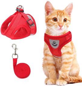 img 4 attached to Versatile Cat and Small Dog Vest Harness: All-Weather Mesh with Reflective Straps and Adjustable Fit for Walks