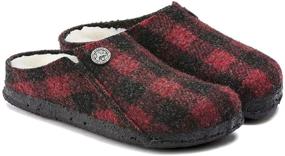 img 3 attached to BIRKENSTOCK Zermatt Plaid Wool Shearling Boys' Shoes for Clogs & Mules