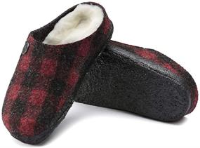 img 1 attached to BIRKENSTOCK Zermatt Plaid Wool Shearling Boys' Shoes for Clogs & Mules