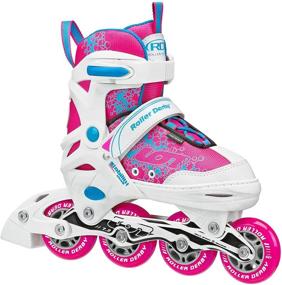 img 2 attached to 🛼 Roller Derby ION 7.2 Girl's Adjustable Inline Skates: Enhance Skating Performance with Adjustable Sizing