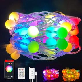 img 4 attached to 🌟 LUMIMAN Color Changing Globe String Lights 33FT – Smart RGB String Lights with Remote for Alexa, Google Home – Indoor Outdoor USB LED Lights for Party, Bedroom, Christmas