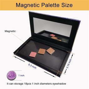 img 1 attached to 🧜 NKEOSN Empty Magnetic Eyeshadow Palette with Mirror: Mermaid Empty Makeup Pallet for 20 Pcs Adhesive Metal Stickers (Golden) - Ultimate Beauty Storage Solution