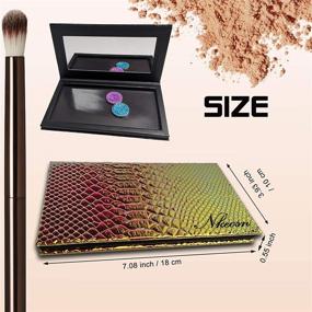 img 2 attached to 🧜 NKEOSN Empty Magnetic Eyeshadow Palette with Mirror: Mermaid Empty Makeup Pallet for 20 Pcs Adhesive Metal Stickers (Golden) - Ultimate Beauty Storage Solution