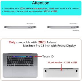 img 3 attached to 🔢 Hard Shell Cover & Keyboard Cover for MacBook Pro 13 Inch (2020 Release - A2338 A2251 A2289) with Touch Bar and Touch ID - Physical Mathematical Formula Design