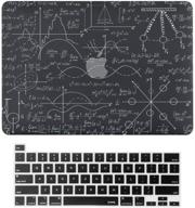 🔢 hard shell cover & keyboard cover for macbook pro 13 inch (2020 release - a2338 a2251 a2289) with touch bar and touch id - physical mathematical formula design logo