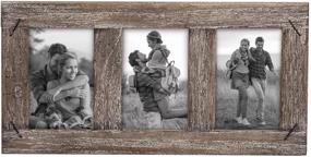 img 4 attached to Foreside Home & Garden FFRD06201 4X6 Brown Weathered Frame with Three Photo Slots