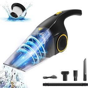 img 4 attached to 🚗 erwoosc Cordless Car Vacuum: Portable Handheld Cleaner with 7000pa Power for Wet and Dry Use – 2200mAh Rechargeable Battery