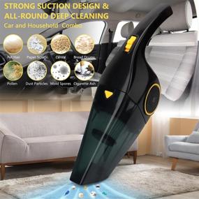 img 2 attached to 🚗 erwoosc Cordless Car Vacuum: Portable Handheld Cleaner with 7000pa Power for Wet and Dry Use – 2200mAh Rechargeable Battery