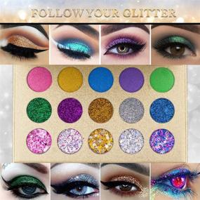 img 3 attached to Colors Glitter Eyeshadow Palette Professional