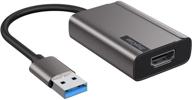 🖥️ полный hd 1080p адаптер usb в hdmi для mac & windows - установка приложения для windows 10/8/7, mac os. не совместим с linux, unix, android, winxp, vista логотип