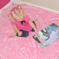 👸 princess glow in the dark luminous magical blanket for little girls - soft plush pink fantasy castle blanket throw for kids - large 60in x 50in with glowing stars - perfect gift for girls logo