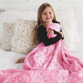 img 2 attached to 👸 Princess Glow in The Dark Luminous Magical Blanket for Little Girls - Soft Plush Pink Fantasy Castle Blanket Throw for Kids - Large 60in x 50in with Glowing Stars - Perfect Gift for Girls