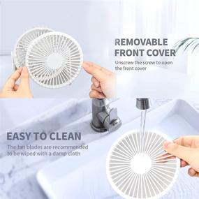 img 2 attached to 🌬️ Winddecor USB Desk Fan - Personal Fan for Home Office Table, Quiet Portable Table Fan with 360° Adjustment Cooling, 6 Inch, White