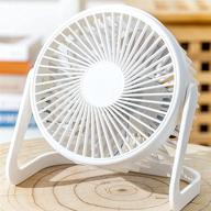 🌬️ winddecor usb desk fan - personal fan for home office table, quiet portable table fan with 360° adjustment cooling, 6 inch, white логотип