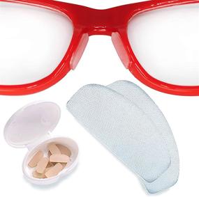 img 4 attached to 👓 USA Made Setex Gecko Grip 1.0mm Anti-Slip Nose Pads for Eyeglasses - 5 Clear Pairs, Incorporating Innovative Microstructured Fibers - Dimensions: 1mm x 7mm x 16mm