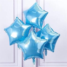 img 3 attached to 🎉 PartyWoo Happy Birthday Balloon Set - Letter & Party Balloons, Blue Foil Decorations for Birthday Parties