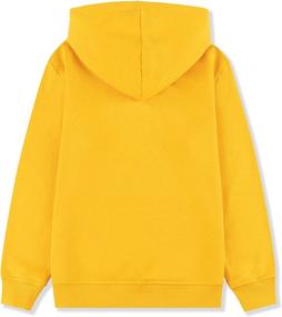 img 3 attached to 👦 ALWAYSONE Kids Soft Brushed Fleece Hooded Sweatshirt Casual Sweater Jacket Athletic Pullover Hoodie for Boys and Girls Ages 3-12 Years