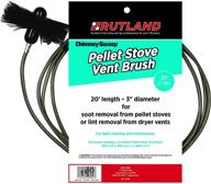 🧹 optimized rutland 3-inch pellet stove/dryer vent brush with extended 20-feet handle logo