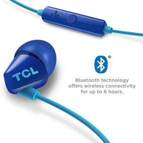 img 3 attached to TCL SOCL100BT Беспроводные наушники с Bluetooth и функцией Quick Charge, встроенным микрофоном - океанская синяя, единый размер