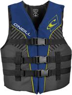 👶 o'neill youth superlite uscg life vest, pacific/smoke/black:yellow, 1sz – lightweight and stylish safety gear for young water enthusiasts логотип
