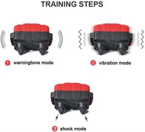 img 3 attached to GLEMEB Remote Dog Training Shock Collar: Rechargeable, Rainproof, Effective Pet Trainer - Ecollar Dog Trainer with LCD Display & 3 Training Modes (Black/Red)