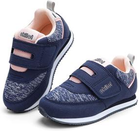 img 4 attached to Okilol Toddler Sneakers: Athletic 👟 Running Shoes for Boys with Style