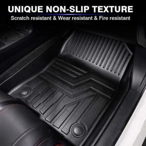 img 1 attached to 🚗 KUST All Weather TPE Floor Liner Set for 2016-2021 Honda Civic Sedan/Hatchback/Type R - 2 Row Mats with Durable Odorless 3D Design