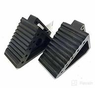 img 1 attached to 🔒 MAXXHAUL 70472 Heavy Duty Black Wheel Chock 2-Pack - Solid Rubber, 8x4x6 inches review by Nicole Mcleod