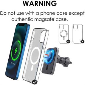 img 3 attached to 📱 leQuiven Wireless Car Charger Mount for iPhone 13 - Magnetic Phone Car Holder Air Vent Mount - Compatible with iPhone 13/13 Pro/13 Pro Max/13 Mini/12 - 360° Rotation - Strong Magnet Cell Phone Fast Charger