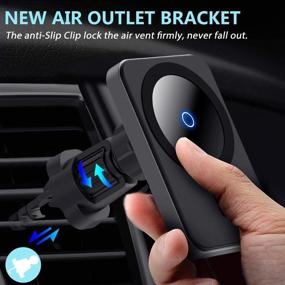 img 2 attached to 📱 leQuiven Wireless Car Charger Mount for iPhone 13 - Magnetic Phone Car Holder Air Vent Mount - Compatible with iPhone 13/13 Pro/13 Pro Max/13 Mini/12 - 360° Rotation - Strong Magnet Cell Phone Fast Charger