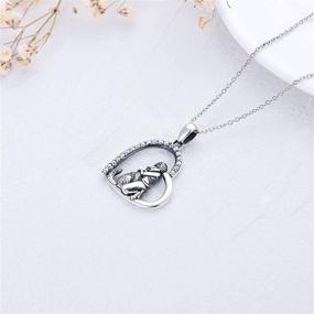 img 2 attached to 🐺 925 Sterling Silver Wolf Pendant Necklace for Women - SIMONLY Wolf Gift for Girls and Women