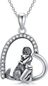 img 4 attached to 🐺 925 Sterling Silver Wolf Pendant Necklace for Women - SIMONLY Wolf Gift for Girls and Women