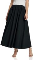 soojun women's solid cotton linen retro vintage a-line long flowy skirts: classic style with a modern twist logo