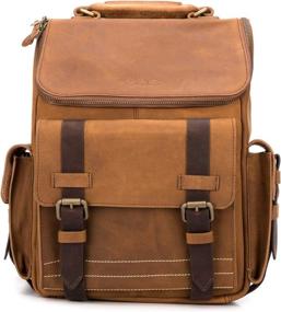 img 4 attached to VELEZ 1022428 Genuine Leather Backpack