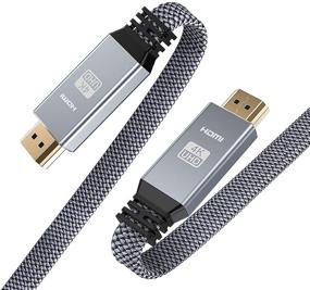 img 4 attached to Кабель HDMI высокой скорости Snowkids 15 футов (4K 60 Гц, HDMI 2.0, 18 Гбит/с) - Поддержка 4K HDR 3D 2160P 1080P HDCP 2.2 ARC Ethernet для 4K телевизора / HD телевизора монитора Blu-ray-серый.