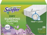 🧹 sweeper dry sweeping pad, lavender scented multi-surface refills for dusters floor mop, 26 count (2 packs) logo