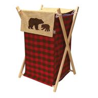🧺 trend lab northwoods hamper set, red/tan, 27x15x15 inch: organize and declutter in style! logo