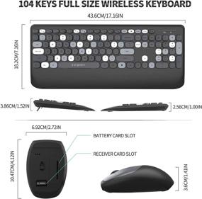 img 3 attached to Black Keyboard Mouse Combo Wireless With Wrist Rest Keyboard And Mouse Combo Full Size Ergonomic Keyboard