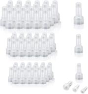 🔌 onite 100pcs transparent crimp cap terminal connectors: secure your power cable wire with nylon connector kit (22-16awg, 16-14awg, 12-10awg) logo