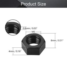 img 3 attached to MroMax M5X0 8Mm Metric Coarse Hexagon Hardware for Nails, Screws & Fasteners
